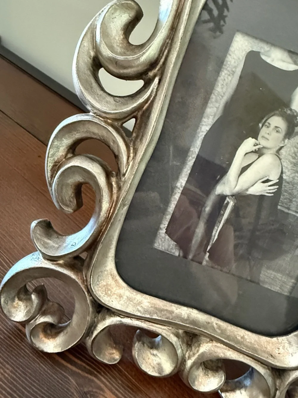 Vintage 1993 TerraGrafics Silver Ornate Scroll 5” x 7” Photo Frame, stunning 😍